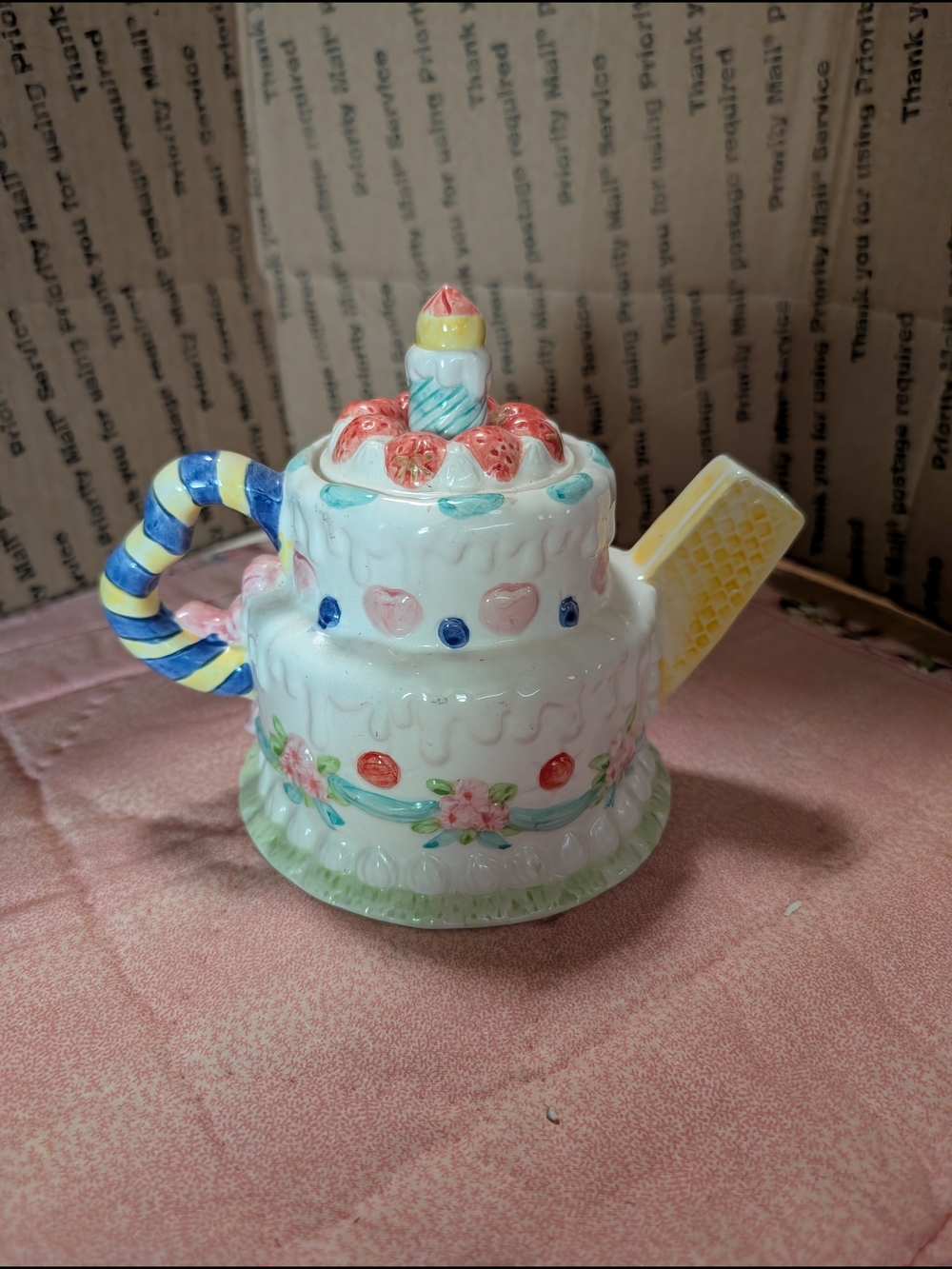 Whimsical Ceramic Birthday Cake Teapot - Leonardo Collection
